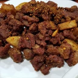 Sauteed Diced Lamb with Cumin